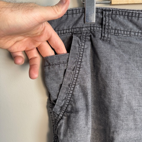 Prana‎ Men's HEMP Blend Lightweight Walking Shorts Casual Gray Size 34 Festival - Picture 4 of 15